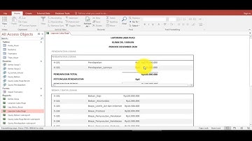 Cara Membuat Laporan Keuangan di Microsoft Access V2 Part5/6 - Membuat Laba Rugi