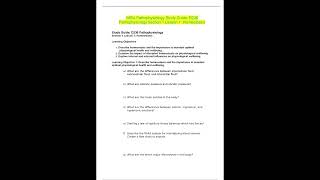 WGU PATHOPHYSIOLOGY STUDY GUIDE D236 PATHOPHYSIOLOGY SECTION 1 LESSON 1 HOMEOSTASIS