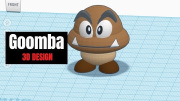 TinkerCAD - Tutorial for Beginners - How to 3D Design Goomba - Nintendo Super Mario