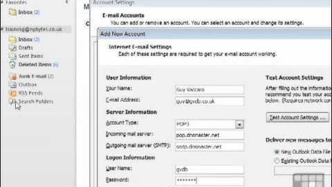 Outlook 2010 Tutorial - How to Add a POP Mail Account