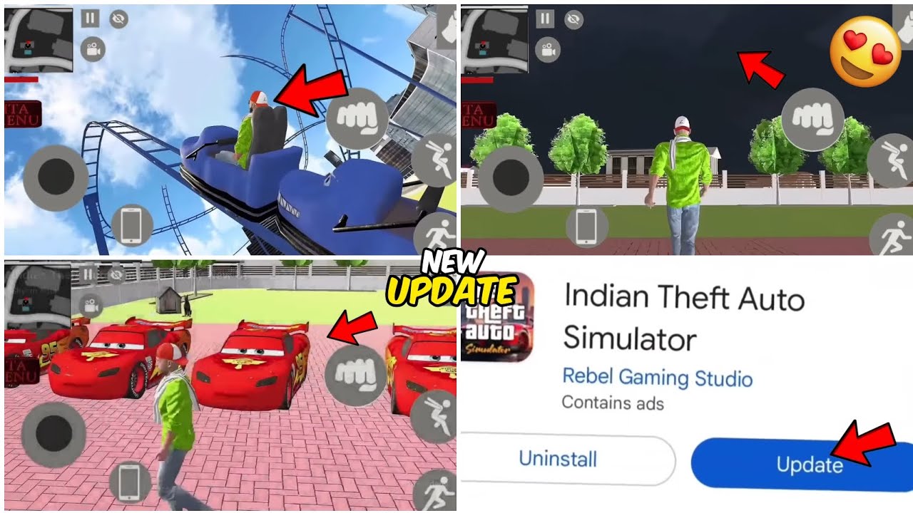 Night Mode + Amusement Park 🎢 Cheat Code 🤑 Indian Indian Theft Auto Simulator New Update 😍
