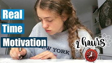 Real Time Study With Me *with break* 💪 2 Hours of Productivity & Motivation