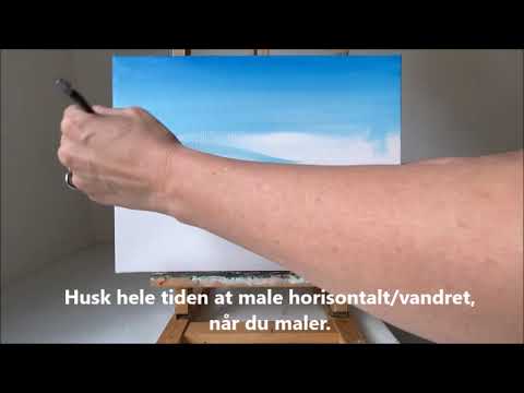 Lær At Male En Blå Himmel Akrylmaling Learn To Paint A Blue Sky Acrylic