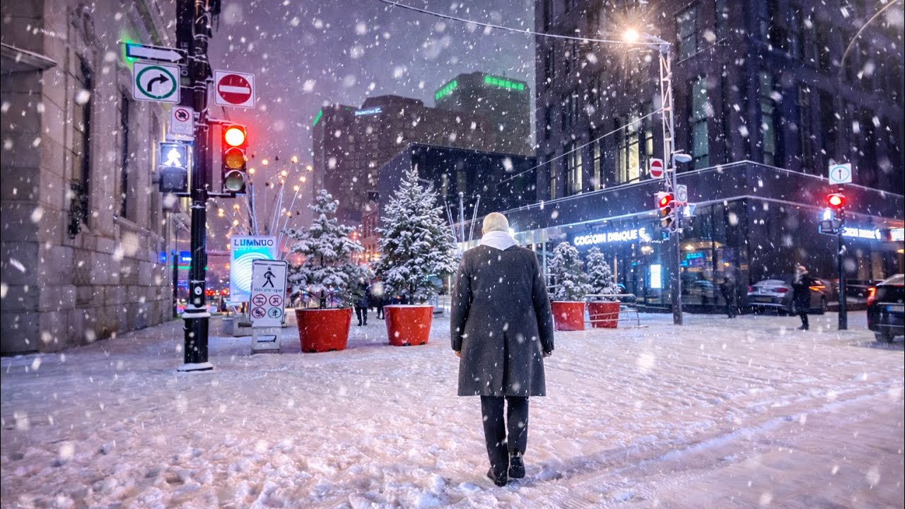 Snow Walk in Montreal ❄️ | Winter Walking Tour 100% Real – No Filter