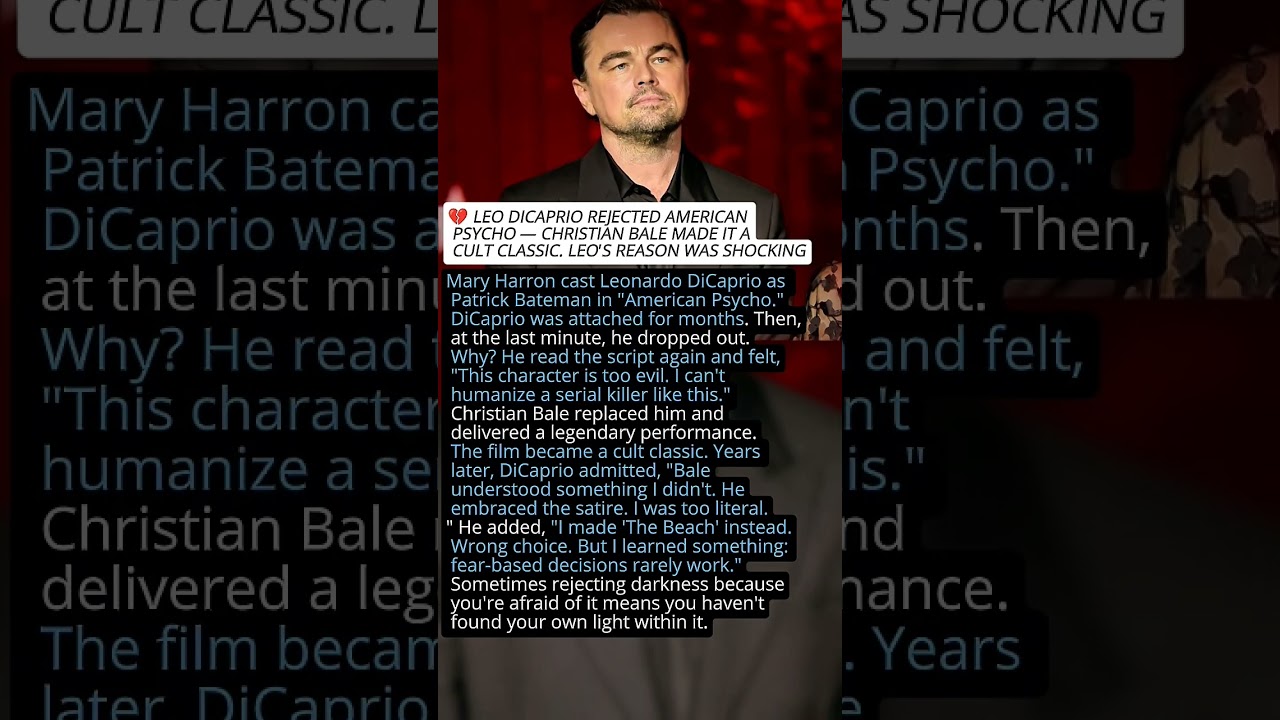 Leo DiCaprio Rejected American Psycho — Christian Bale Made It A Cult Classic.