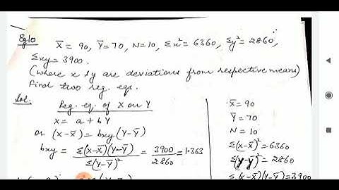 Regression Equations - Type 2