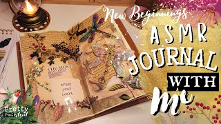 ASMR Collage With Me New Beginnings | Scrapbooking Paper Sounds | Creative Journaling Ideas Relaxing
