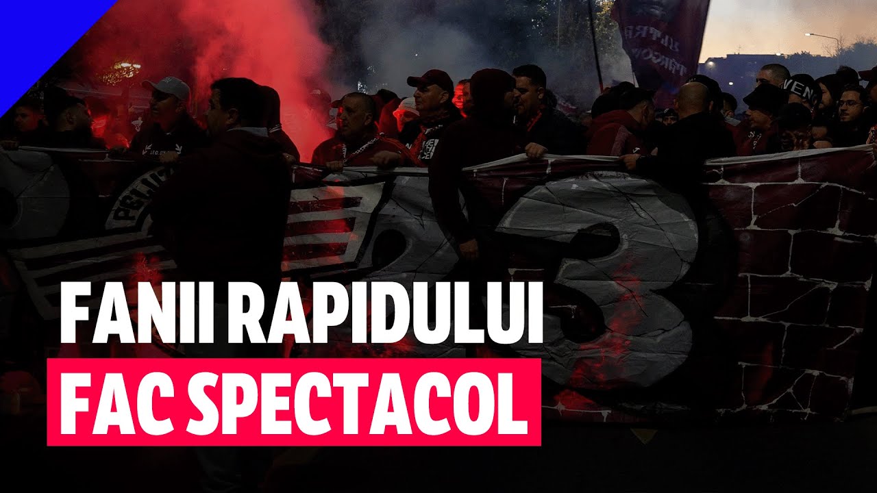 Atmosferă superbă înainte de derby-ul Dinamo - Rapid. Fanii au aprins torțe în drum spre stadion