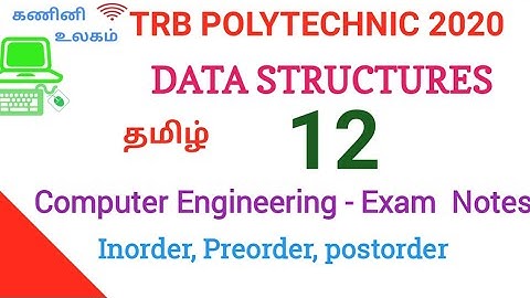 TRB Polytechnic Computer Science |Binary Tree Traversal|Data structure 12|kaniniulagam