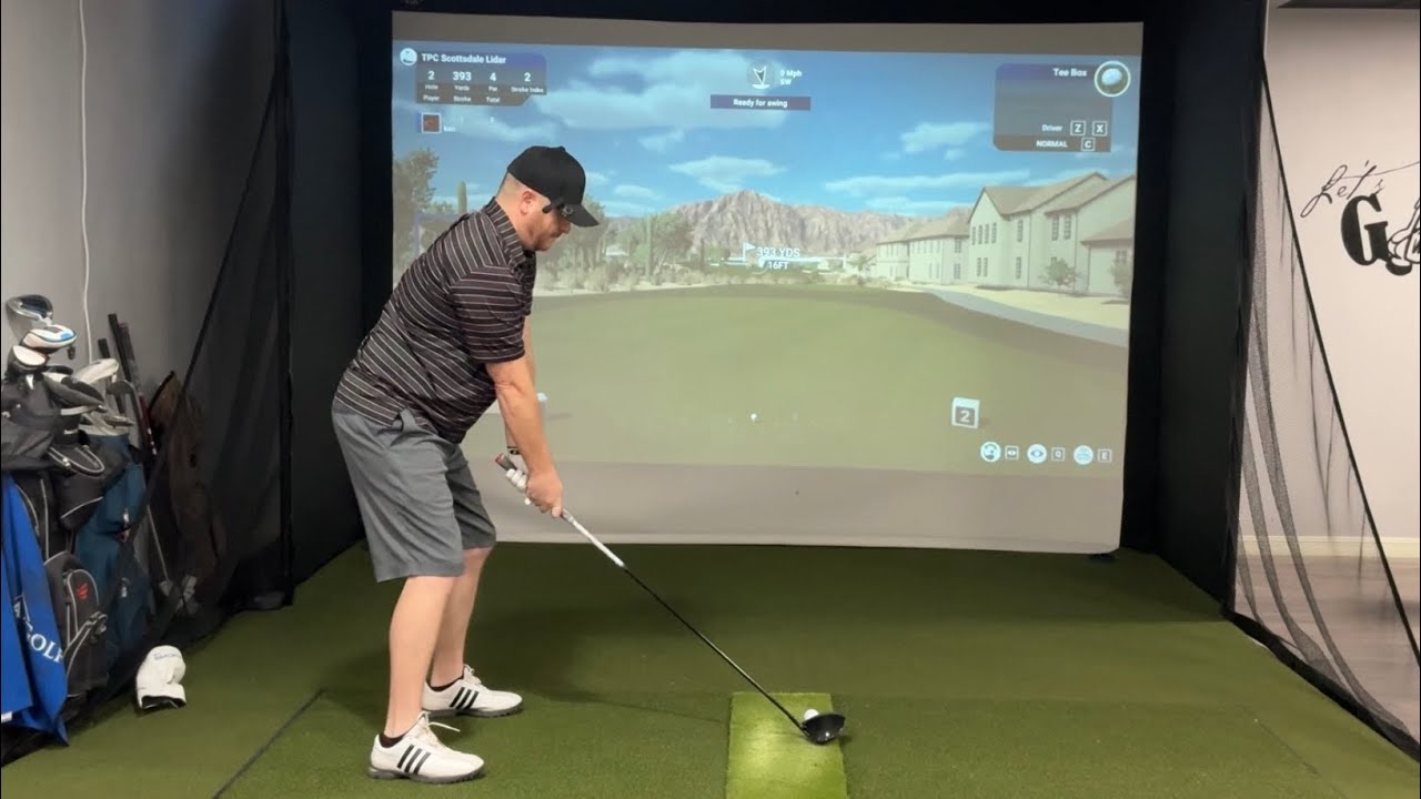 TPC Scottsdale on my home simulator. Home of the WM Phoenix Open “TPC SCOTTSDALE 😳”