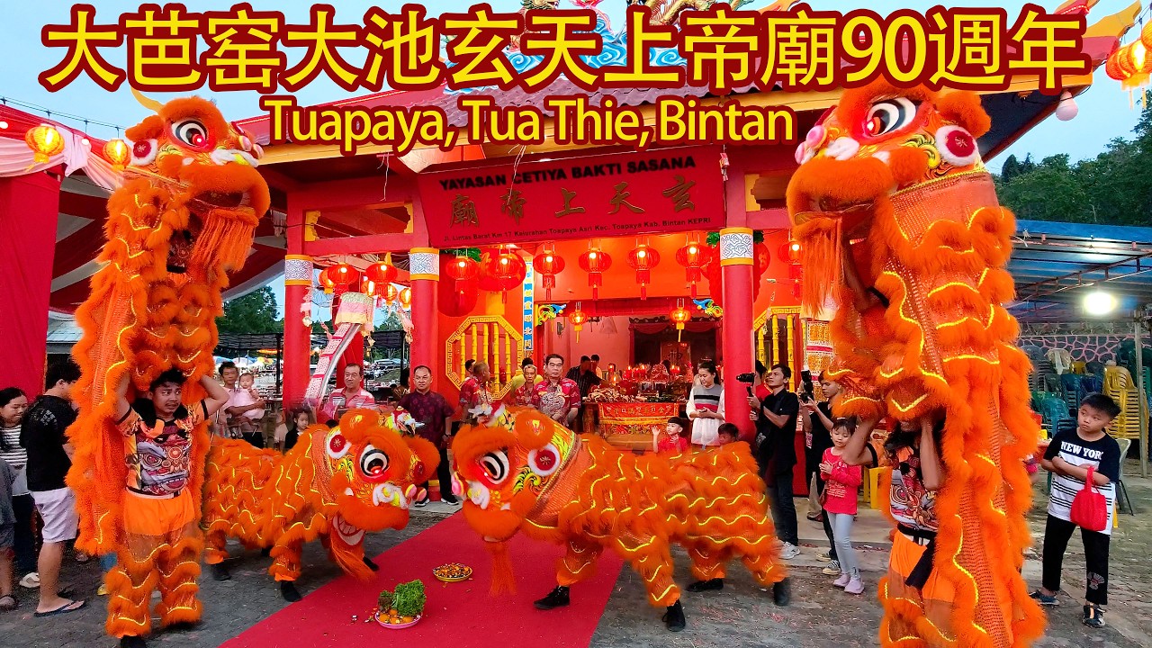 大芭窑大池玄天上帝廟千秋日90週年 21 01 2026 | Lion Dance Weiwu Tjp @xuán tiān shàng dì miào Temple Tuapaya Bintan