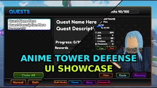 Roblox Anime Tower Defense | UI Showcase (WIP)