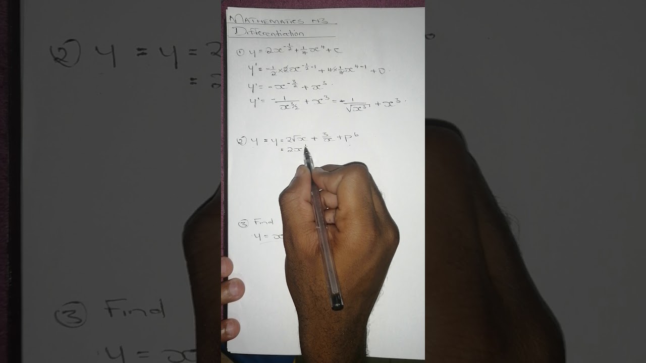 MATHEMATICS N3 DIFFERENTIATION YouTube Mathematics n3 differentiation youtube