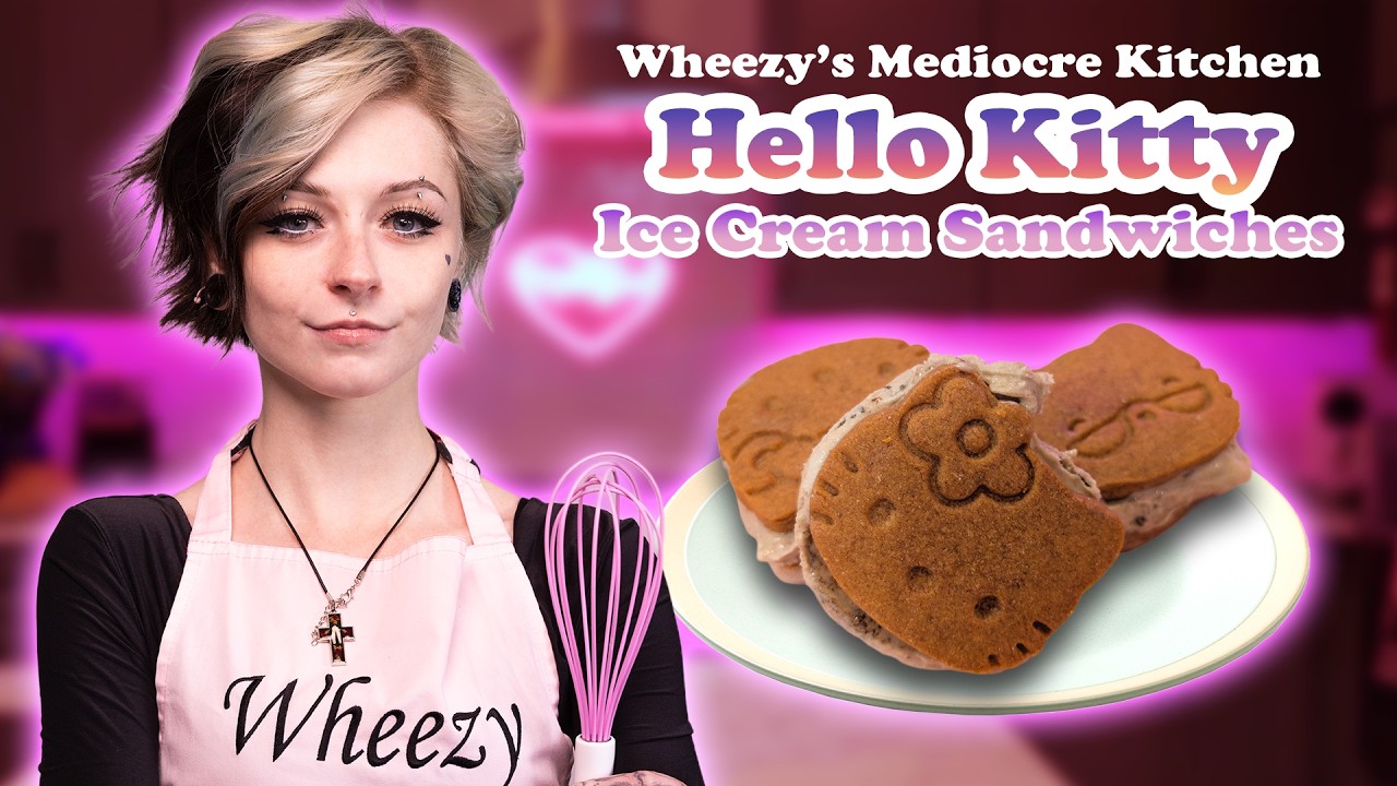 Hello Kitty Ice Cream Sandwiches! | Wheezy's Mediocre Kitchen