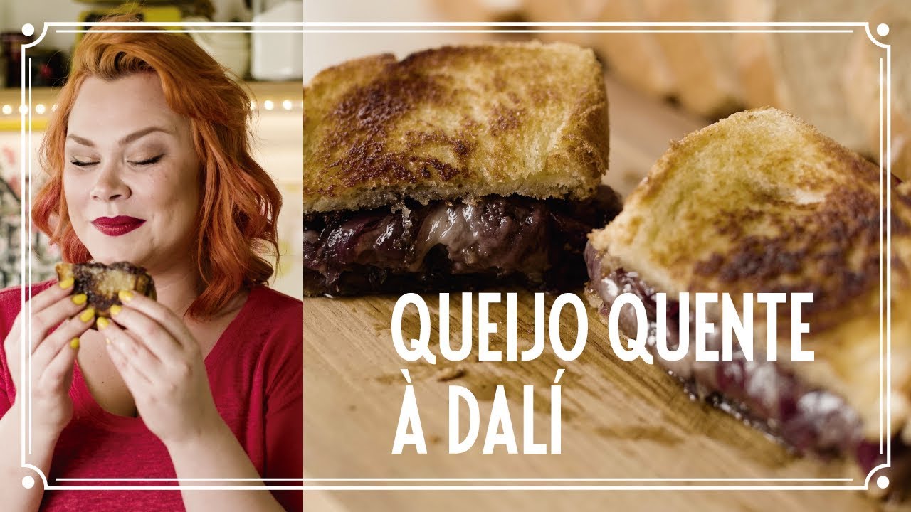 Queijo quente com cebolas ao vinho (Salvador Dalí) - ARTE NA COZINHA