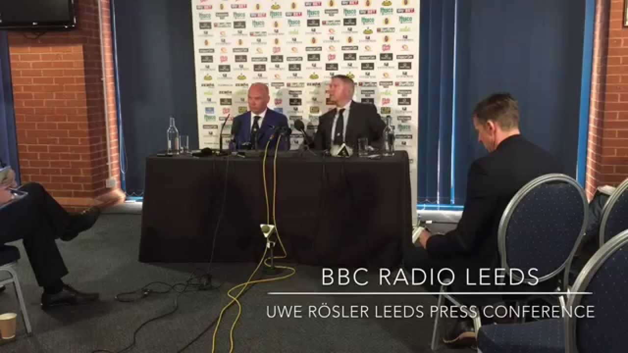 Leeds United Press Conference Uwe Rosler and Adam Pearson YouTube