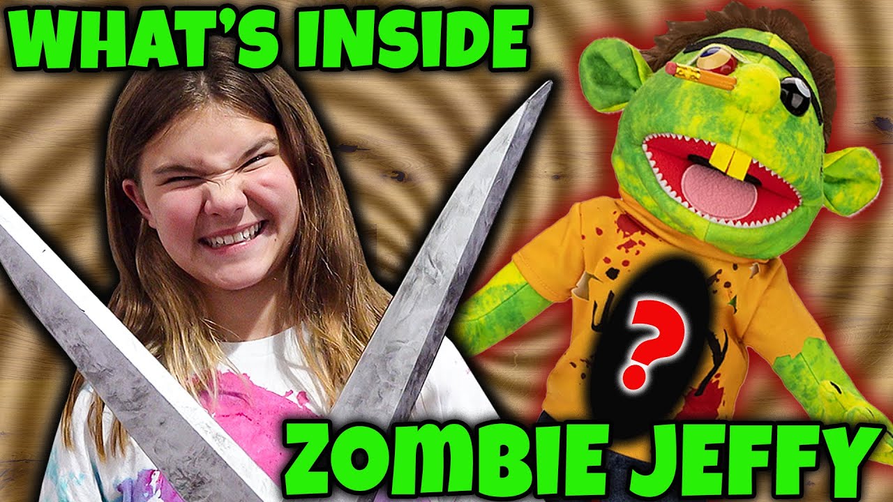 What's Inside Zombie Jeffy? Cutting Open Creepy Puppet YouTube