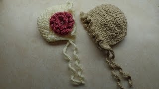 How to Crochet a Baby Bonnet Hat BagODay Crochet #287