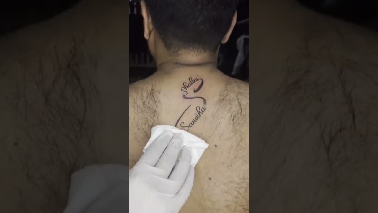 Custom name tattoo | permanent tattoos | temporary tattoos | back tattoos| neck tattoos 