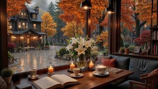 Peaceful Autumn Rain Café 🍂 Soft Jazz Piano & Rain Sounds for Relax & Sleep screenshot 3