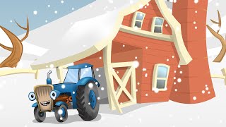 Як тракторець молодець, разом з друзями, сніговика ліпили! Нова, музична серія про синього трактора.