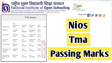 Nios Tma Minimum Passing Marks | Task Is Helping (NIOS) #nios #tma #passing #marks