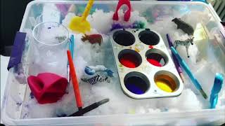 Snow sensory bin!