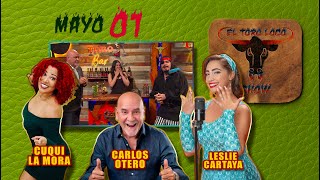 CUQUI LA MORA,  CARLOS OTERO Y  LESLIE CARTAYA EN EL TORO LOCO SHOW 05/01/24