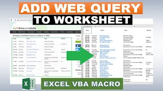 Add Web Query To Worksheet Excel VBA Macro