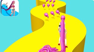 Hair Rush Gameplay Walkthrough All Levels iOS,Android New Video Game Relax BIG Update K69DK8 screenshot 3