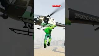 Hulk throws helicopter in GTA 5 #gta5 #funny #superhero