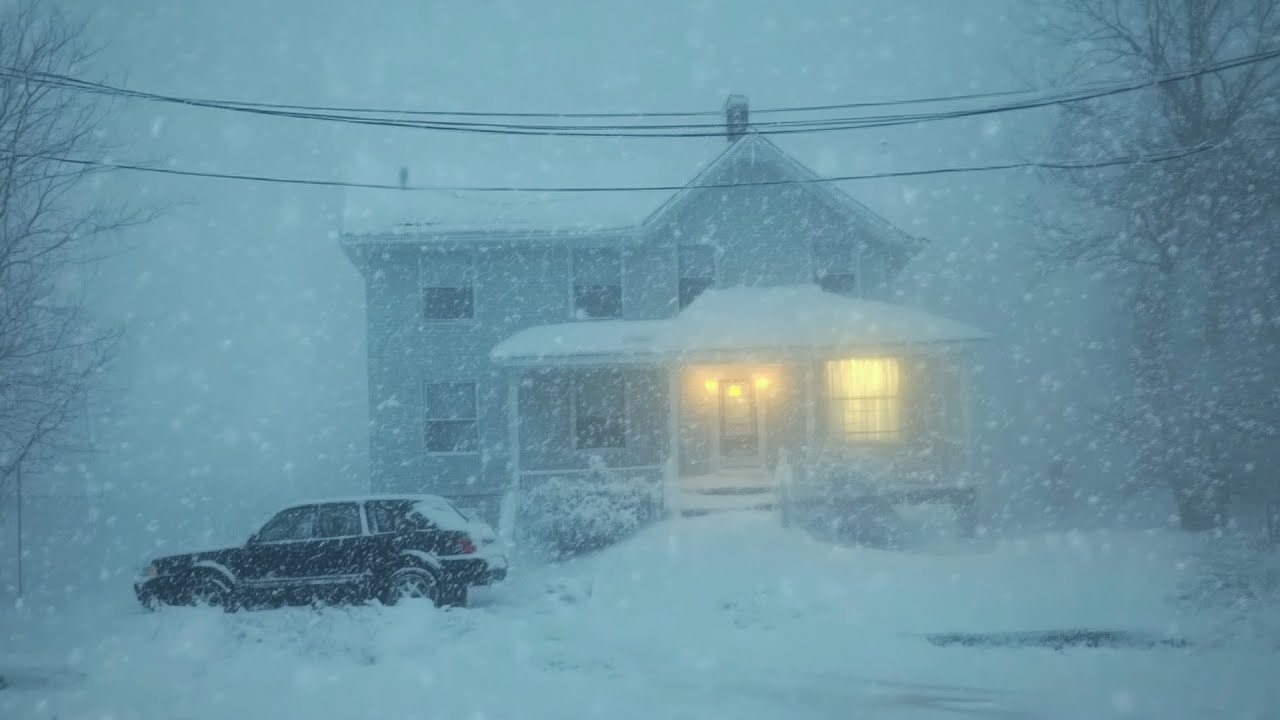 Howling Blizzard & Wind Sounds for Deep Sleep on an Empty Cabin | Heavy ...