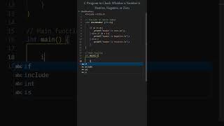 C Program to Check Whether a Number is Positive, Negative, or Zero #cprogramming