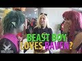 Beast boy loves raven teen titans cosplay at new york comic con 2017