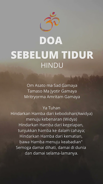 Doa Sebelum Tidur Agama Hindu #shorts