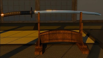 Katana game asset made in Blender 
