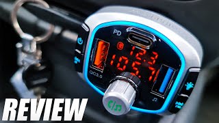 DESFLOW Bluetooth 5.0 FM Transmitter & Charger RGB Unboxing and Review