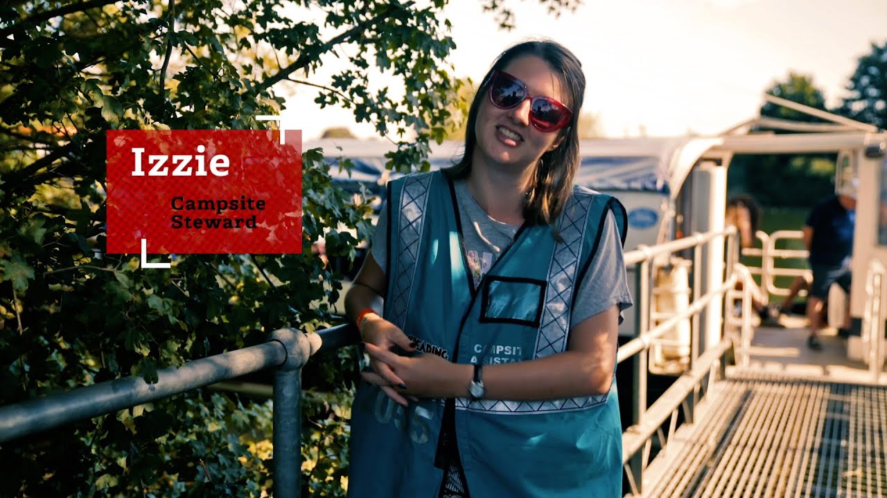 Izzie a Campsite Steward volunteering at Reading Festival with Hotbox 