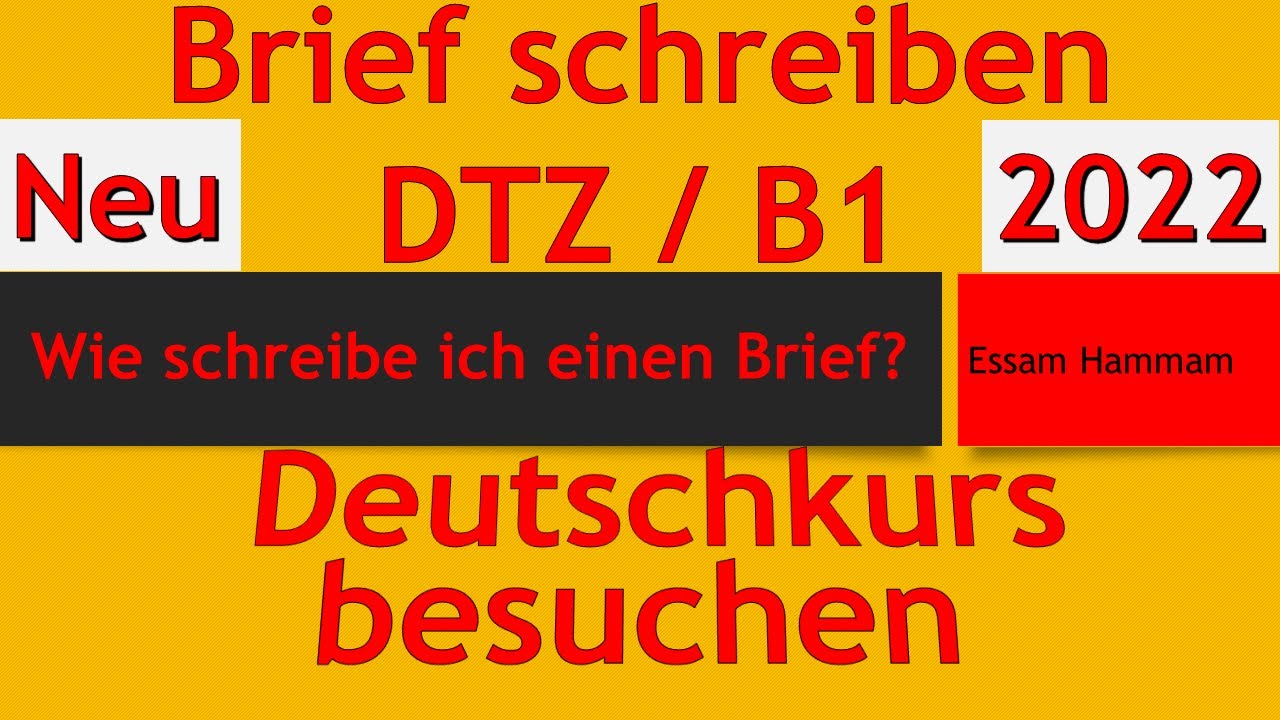 Update DTZ / B1 | E-Mail schreiben | Sie möchte Ihre Deutschkenntnisse verbessern und Deutschkurs besuchen