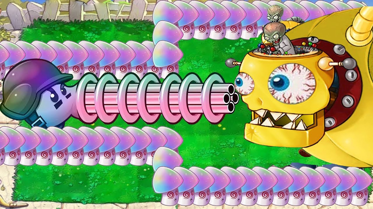 Hypno Gatling Pea X Hypno Shroom Attack 2 Giga Zomboss vs Gargantuar - Plants vs Zombies Hack