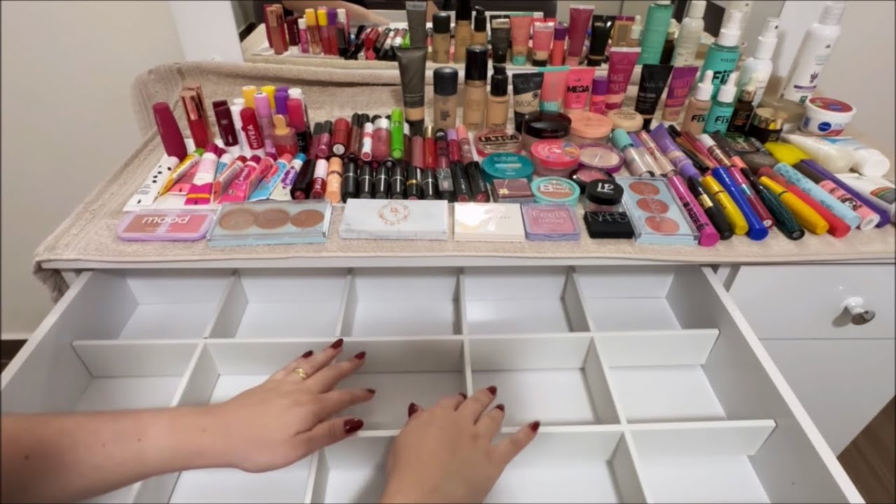 ASMR: ORGANIZANDO MINHA PENTEADEIRA NOVA - YouTube
