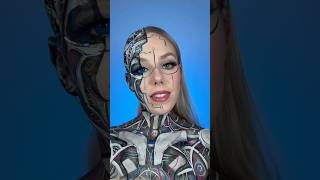 INSANE ROBOT MAKEUP! 🤖 #robot #makeup #creativemakeup