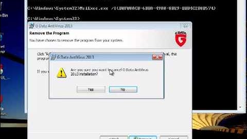 How to Uninstall G Data AntiVirus 2013