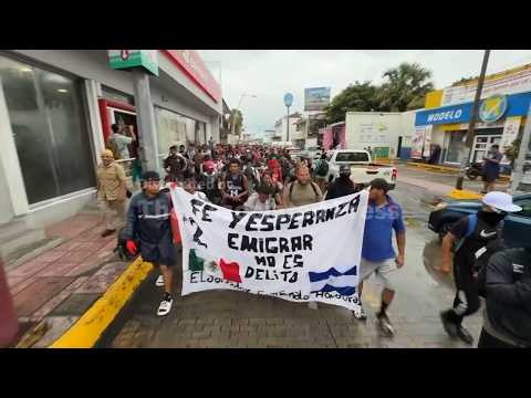 Central American migrants head north through Mexico hoping for change after US elections