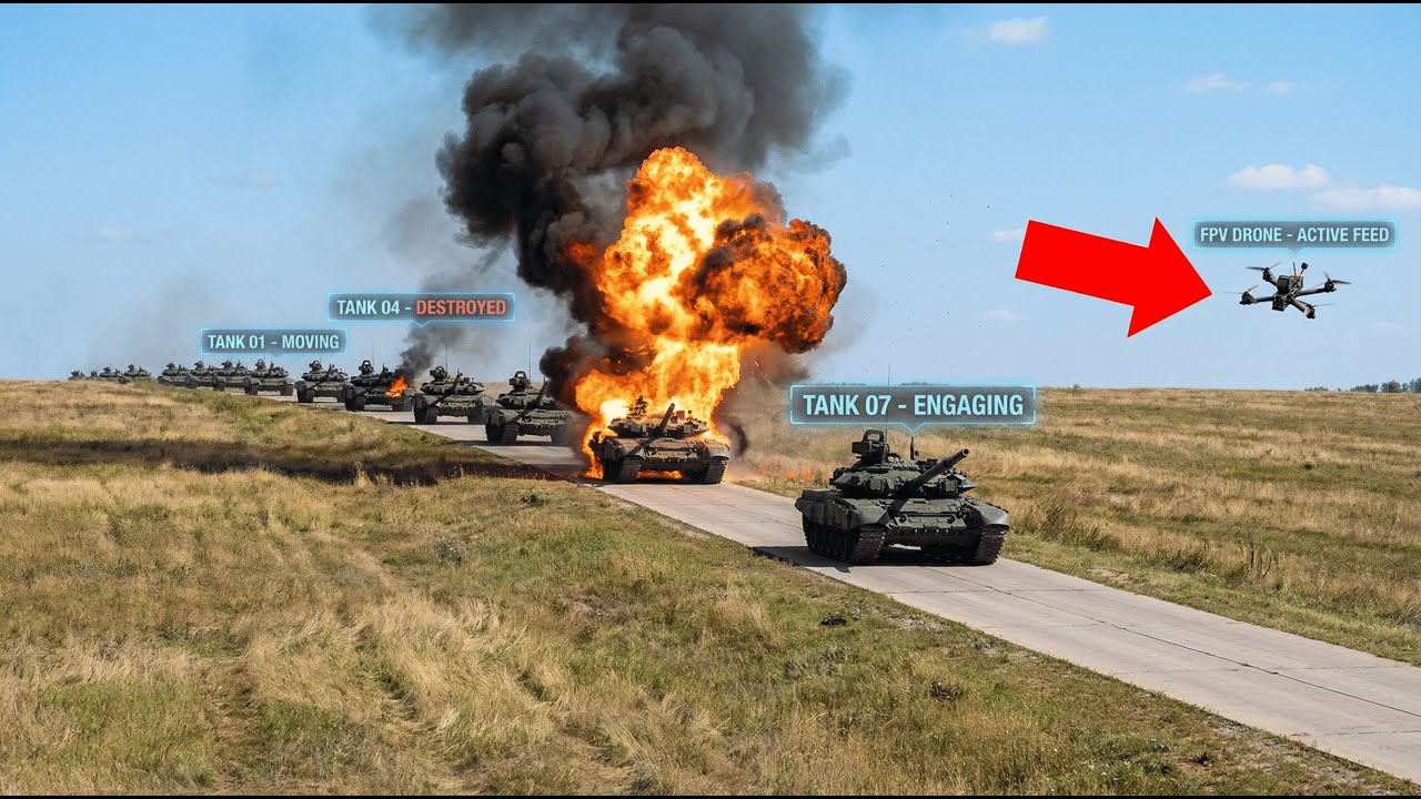 Russische „UNBESIEGBARE“ T-90M-Panzer durchbrechen ukrainische Drohnenabwehr – doch dann geschah DAS