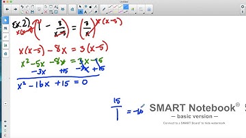 Alg 2 7 5B Solving Rational Equations by using the Least Common Denominator