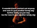 Adam Gontier - Another Lonely Day + lyrics