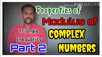Triangle Inequality in Complex Numbers|Modulus of Complex Numbers|ICSE CBSE IIT JEE  Mathematics