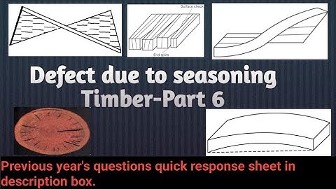 Defects in Timber Due to Seasoning || Building materials || Timber