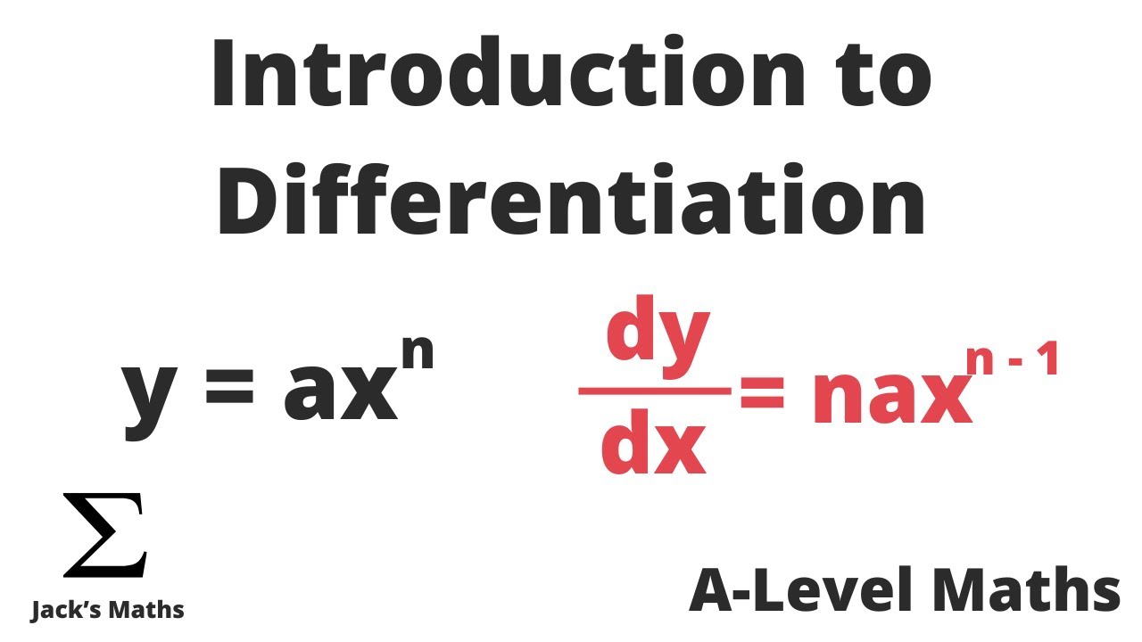 Введение в дифференциацию с примерами (Дифференциация 1) | Математика для уровня A